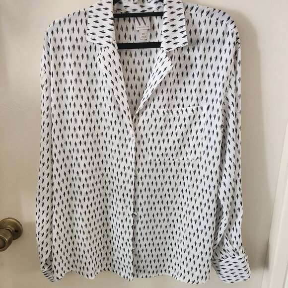 Woman's Worthington Button Down Blouse - Size Medium Tall - Picture 1 of 3